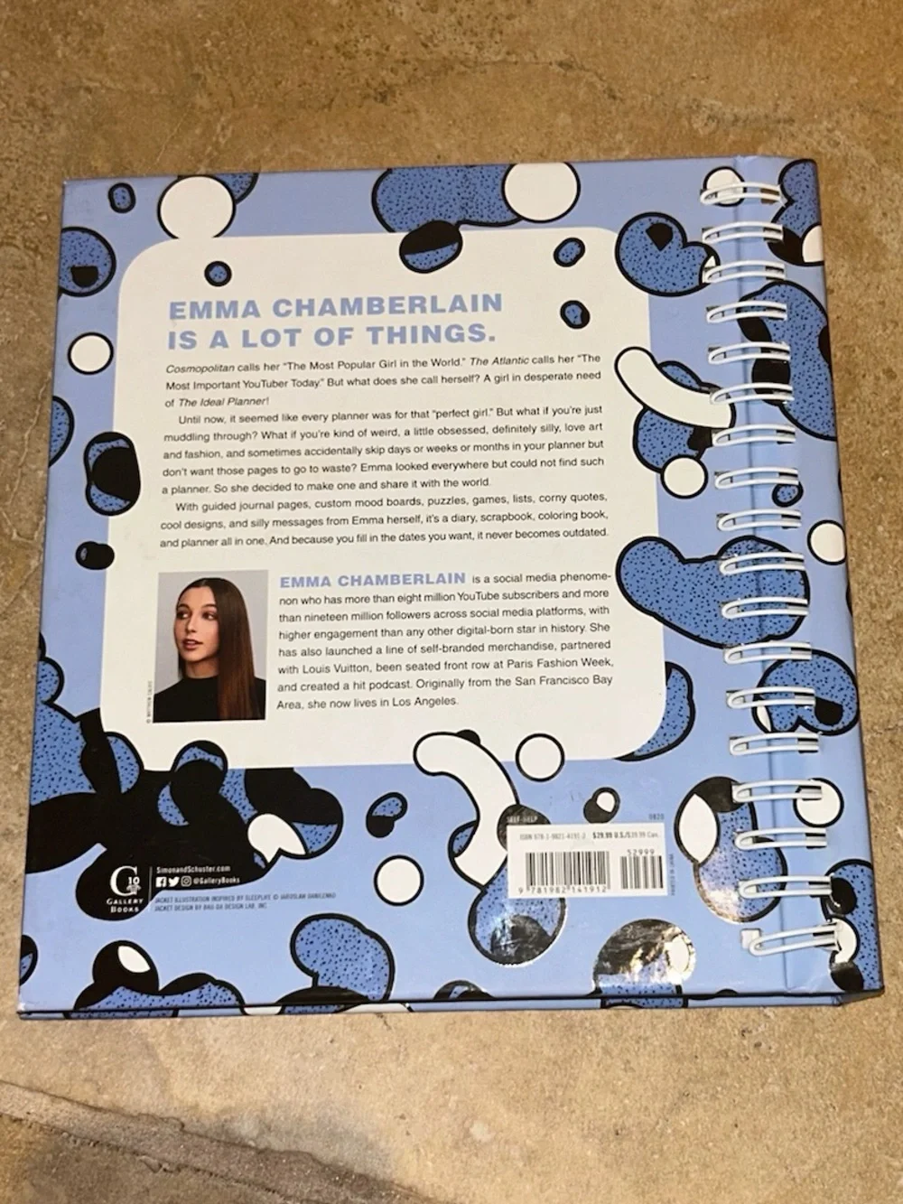 Emma Chamberlain The Ideal Planner - Blue Graphic Hard Cover